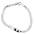 Sterling Silver Cutout Heart Child's ID Bracelet