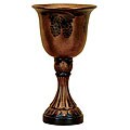 Poreclain Goblet-shaped Vase with Grape Design