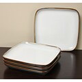 Sango Concepts Avocado 4-piece Square Salad Plate Set