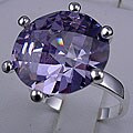 Sterling Silver and Lavender CZ Ring