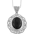 Sterling Silver and Black Onyx Necklace