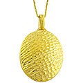 14k Gold Over Silver Oval Necklace