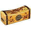 Yellow Leather Butterflies and Flowers Jewelry Box