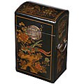 Black Leather Hand-painted 2-bottle Wine Case