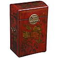Red Leather Hand-painted 2-bottle Wine Case