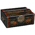 Black Leather Hand-painted 2-bottle Wine Case