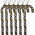 New Orleans Saints Candy Cane Ornament Set