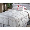 Euro Check White Down Comforter (Full)