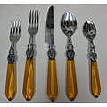 Cambridge Cleopatra Orange 20-piece Flatware Set