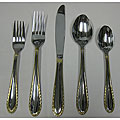 24k Goldplated Harvest Gold 20-piece Flatware Set