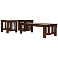 Mission-style 3-piece Oak-finish Table Set