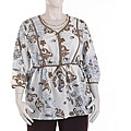 Reality Plus Women's Plus Size Natural-print Tunic