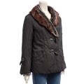 Regent Women's Dark Brown Faux Fur-trimmed Coat