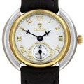 Croton Women's Black Leather Strap Watch