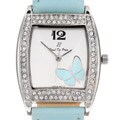 Paul Du Pree Women's Crystal Blue Strap Watch