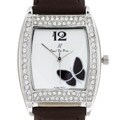 Paul Du Pree by Croton Women's Crystal Brown Strap Watch