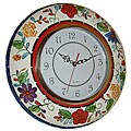 Fiesta Collection Hand Painted Decorative Clock
