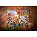 White Beauties Wall Art Tapestry with Deluxe Rod