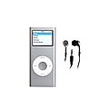 Apple iPod nano 4GB 2nd Generation Silver with EarPollution Plugz (Refurbished)