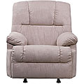 Khaki Microfiber Rocker Recliner Chair