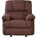 Recliner Rocker Chair Dark Brown Microfiber