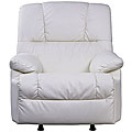 Cream Leather Rocker Recliner Chair