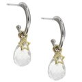 Keating & Roark by Mary Margrill Sterling Sliver and Topaz Petite Hoop Earrings