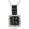 10k Gold 1/3ct TDW Black/ White Diamond Necklace
