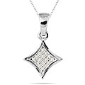 10k White Gold and Diamond Necklace