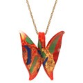 Murano Glass Red Butterfly Necklace