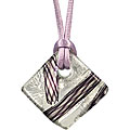 Genuine Murano Glass Lilac Rhombus Necklace