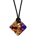 Genuine Murano Glass Gold/ Caramel Rhombus Necklace