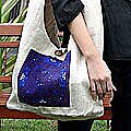Hemp 'Sapphire Lotus' Sling Bag (Thailand)