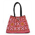 Cotton 'Bright Hmong Snowflakes' Handbag (Thailand)