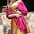 Pashmina 'Sweet Violet' Shawl (India)