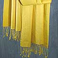 Pashmina Wool and Silk 'Golden Warm' Shawl (India)