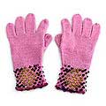 Alpaca Wool Blend 'Strawberry Sprinkles' Gloves (Peru)