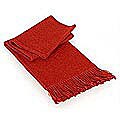 Alpaca Wool Blend 'Cherry Wine' Scarf (Peru)