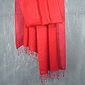 Silk and Wool 'Kashmiri Scarlet' Shawl (India)