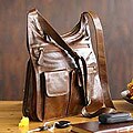 Leather 'Expedition' Shoulder Bag (Peru)