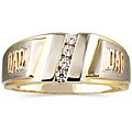 10k Two-tone Gold 1/10ct TDW Diamond 'DAD' Ring