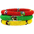 Trio of Red, Yellow and Green Bracelets (Kenya)