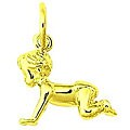 14k Yellow Gold Crawling Baby Charm