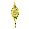 14k Yellow Gold Tennis Racquet Charm