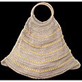 Bamboo Handle Crochet Handbag (China)