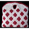Red and White Crochet Handbag (China)