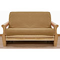 Full-size Plush Caramel Futon Cover 