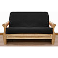 Full-size Suede Passion Black Futon Cover 