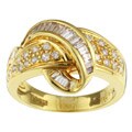 18k Yellow Gold 1 1/10ct TDW Diamond Ring (H, I) (Size 6.5)