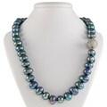 Maddy Emerson Black Freshwater Pearl Necklace (10-11 mm)